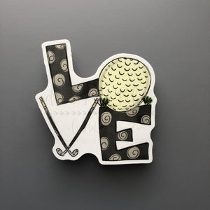 LOVE Golf Sticker - Sticker