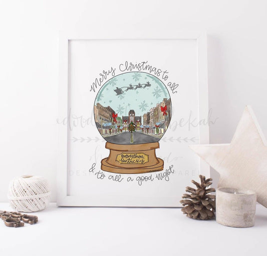 Bardstown Snow Globe Print // 8x10 print - Print