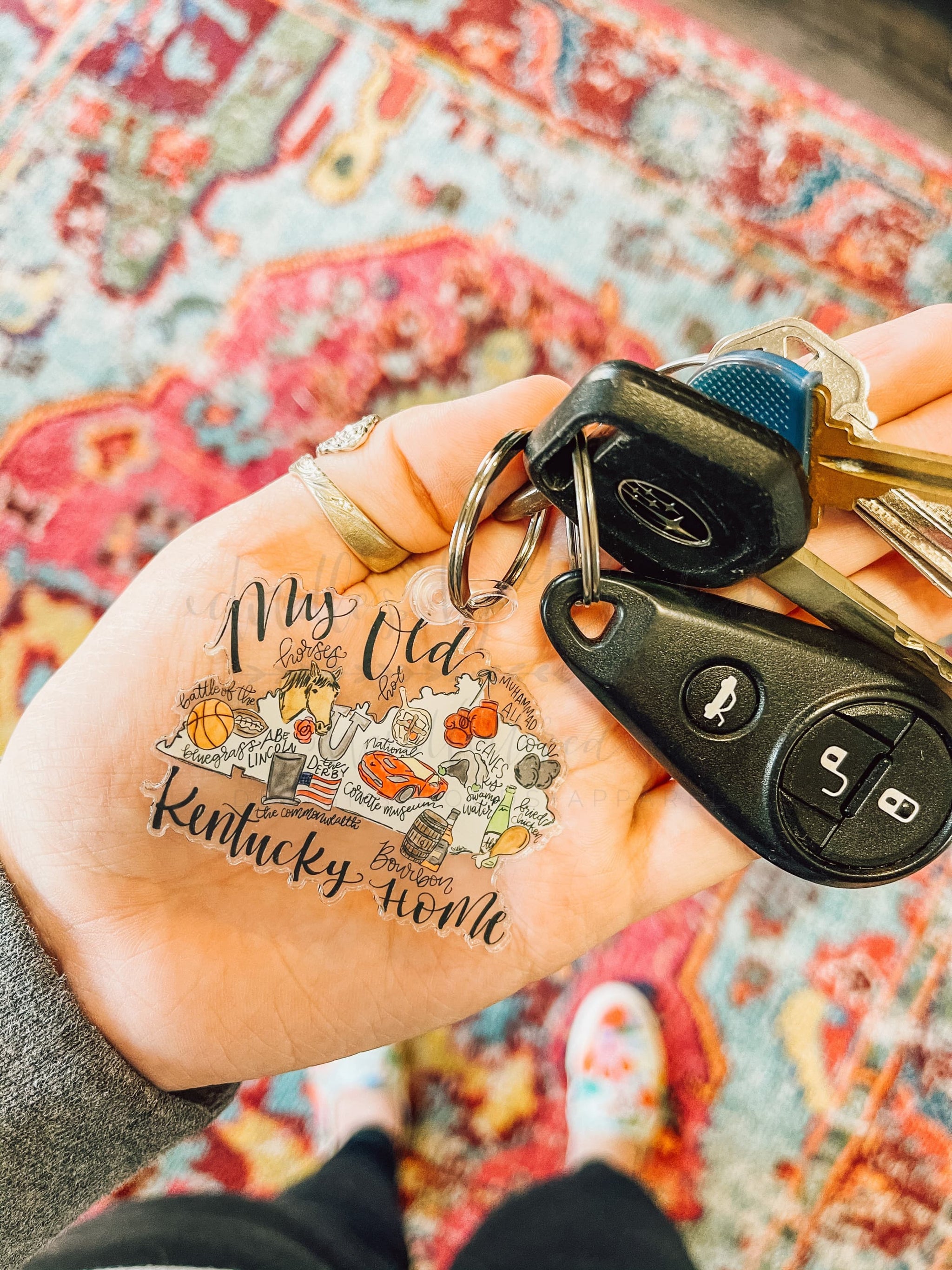 Kentucky Map Keychain