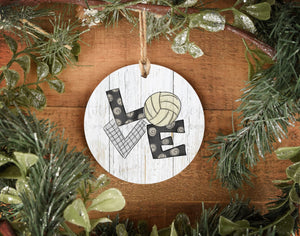 LOVE Volleyball Ornament - Ornaments
