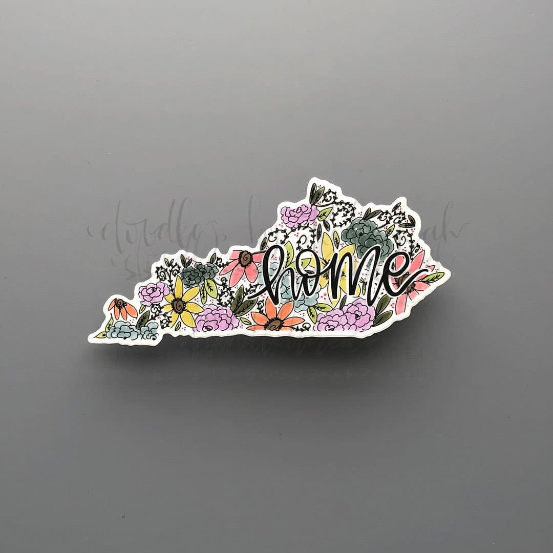 Kentucky Floral Home Sticker - Sticker