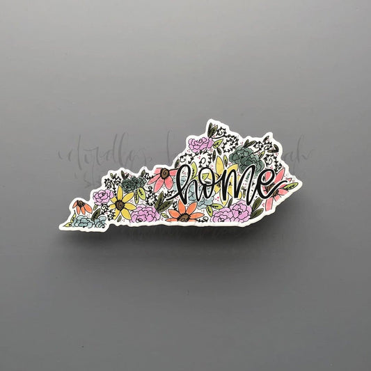 Kentucky Floral Home Sticker - Sticker