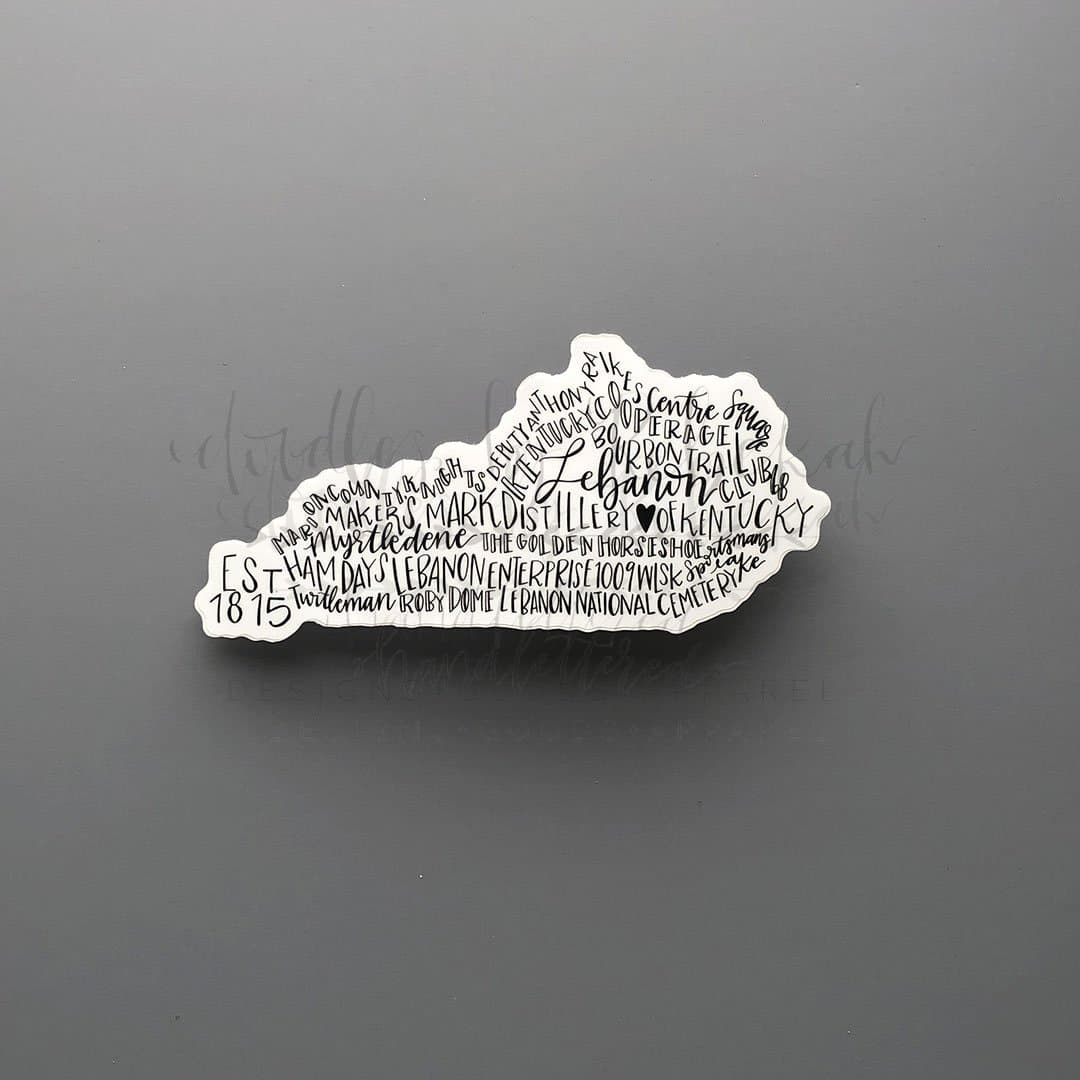 Lebanon KY Word Art Sticker - Sticker