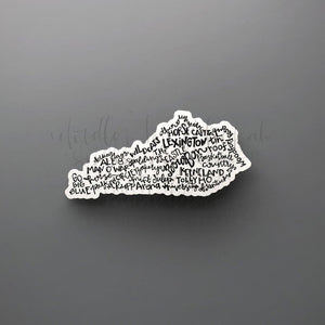 Lexington KY Word Art Sticker