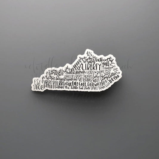 Liberty KY Word Art Sticker - Sticker