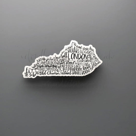 London KY Word Art Sticker - Sticker