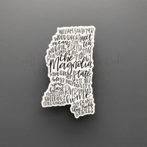 Mississippi Word Art Sticker