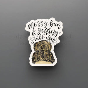 Messy Bun Sticker - Sticker