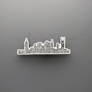 Nashville Skyline Word Art Sticker