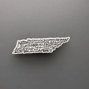 Nashville TN Word Art Sticker - Sticker