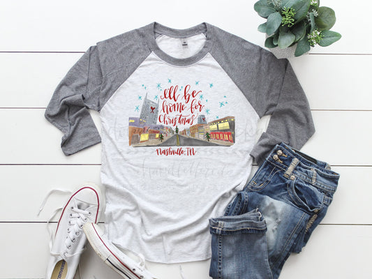 Nashville I’ll Be Home For Christmas - Tees