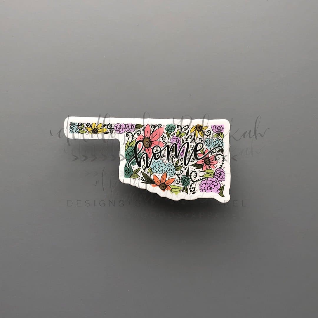 Oklahoma Floral Home Sticker - Sticker