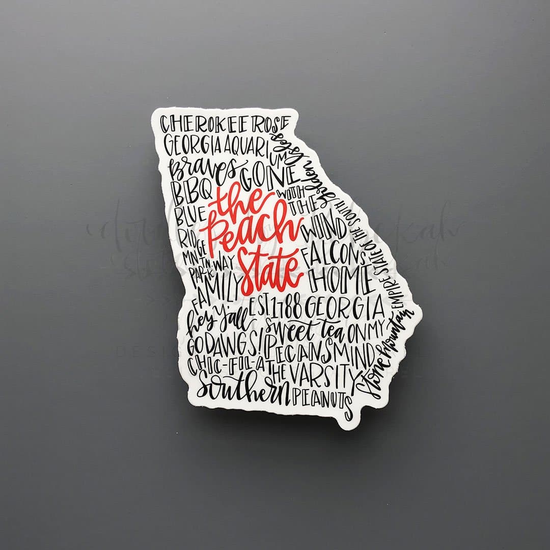 Georgia Word Art Sticker - Sticker