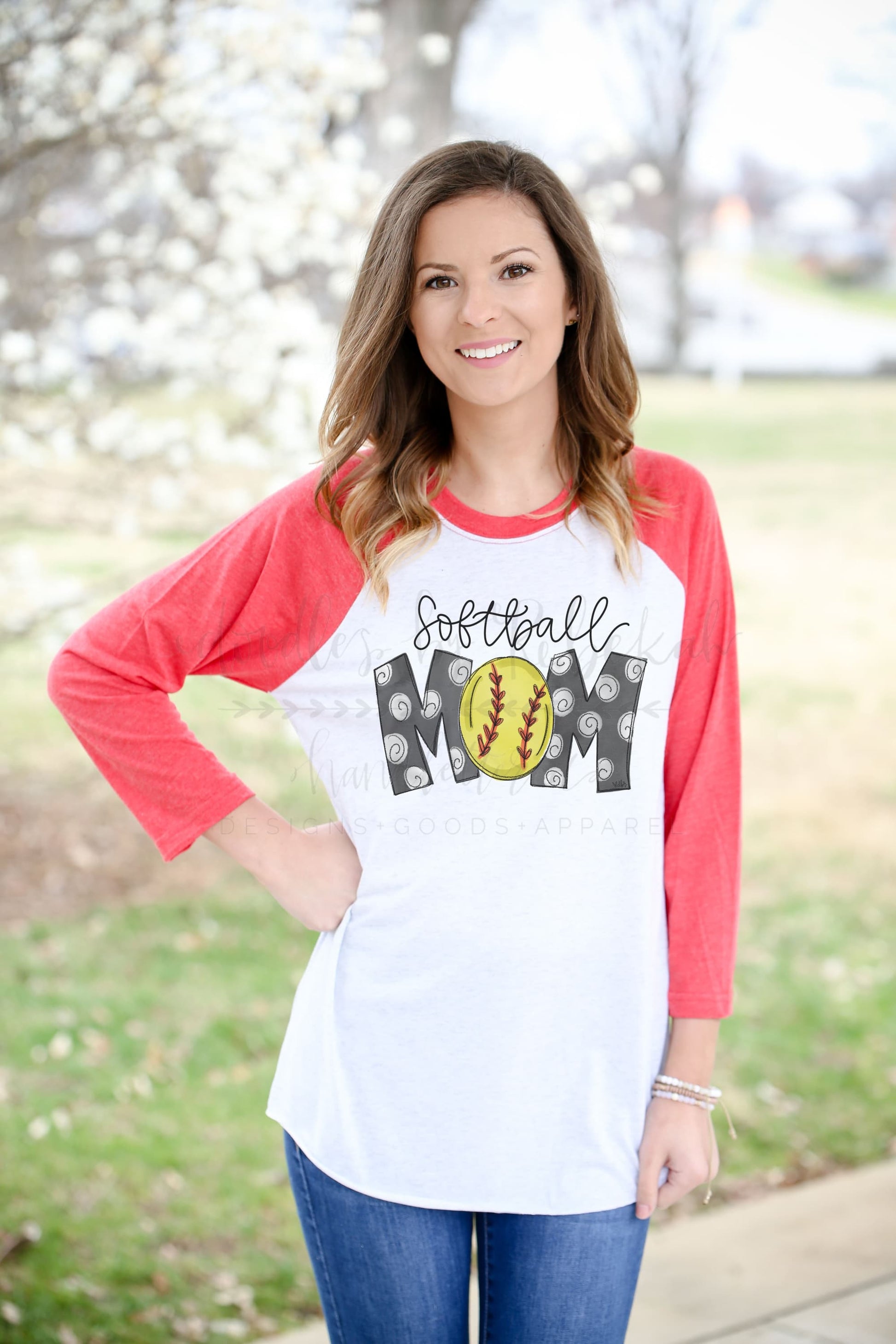 Softball Mom Raglan - Tees