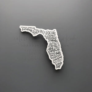 Florida Word Art Sticker