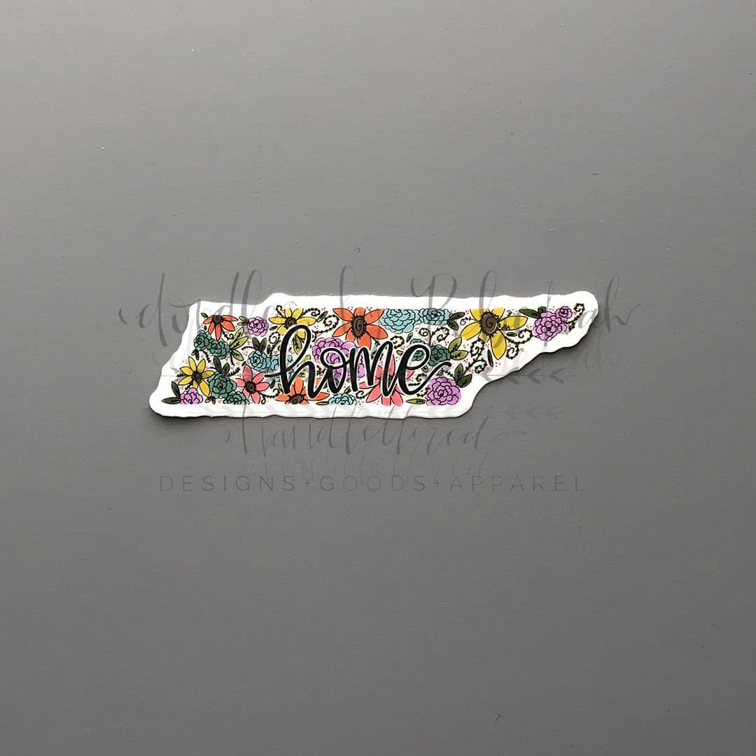 Tennessee Floral Home Sticker - Sticker