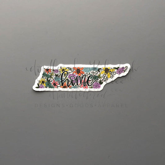 Tennessee Floral Home Sticker - Sticker