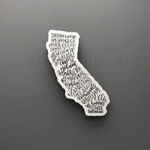California Word Art Sticker - Sticker