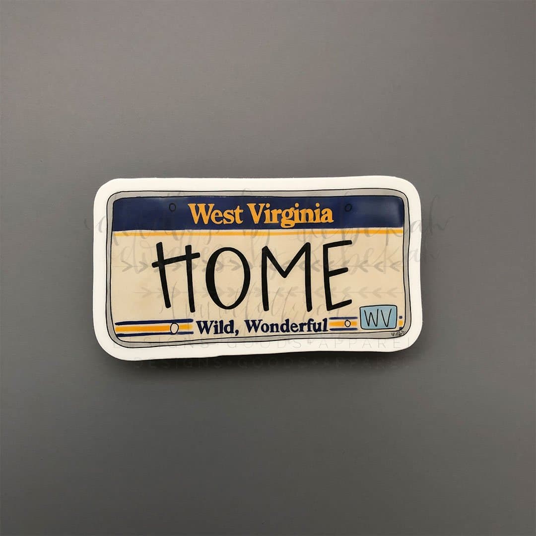 West Virginia License Plate Sticker - Sticker